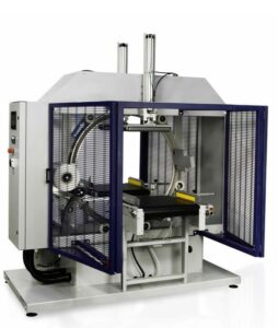 Filmeuse horizontale automatique à anneau pour le conditionnement de charges longues